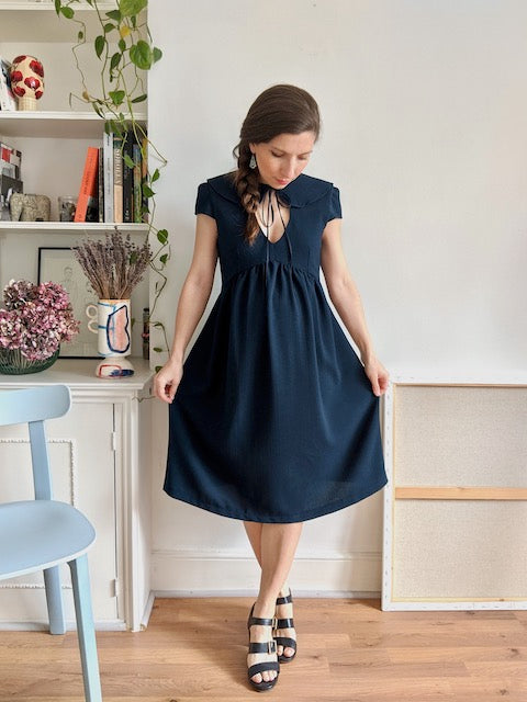 Peter Pan collar dress and blouse pattern - Paulette  Camimade