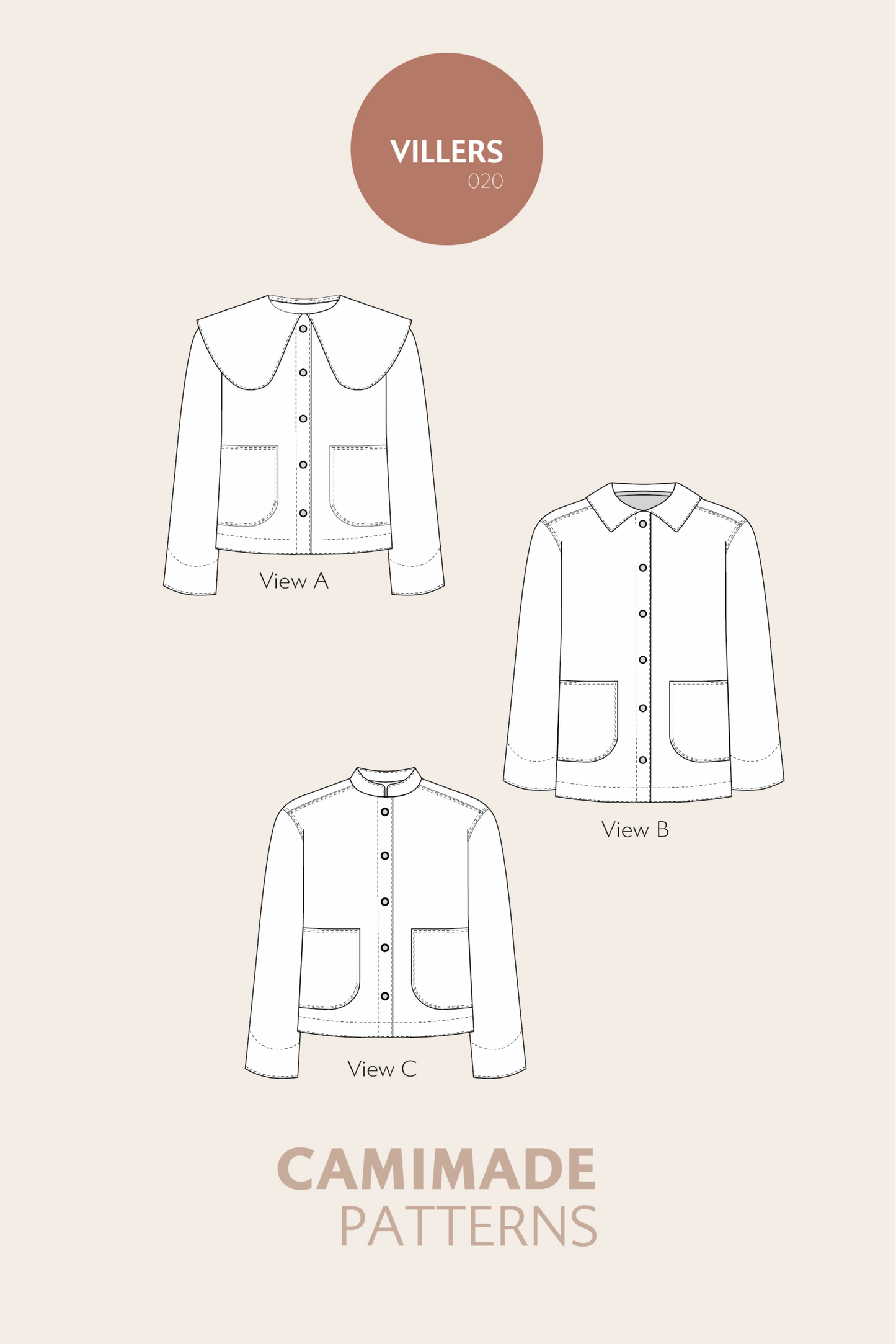 Denim chore jacket pattern - VILLERS