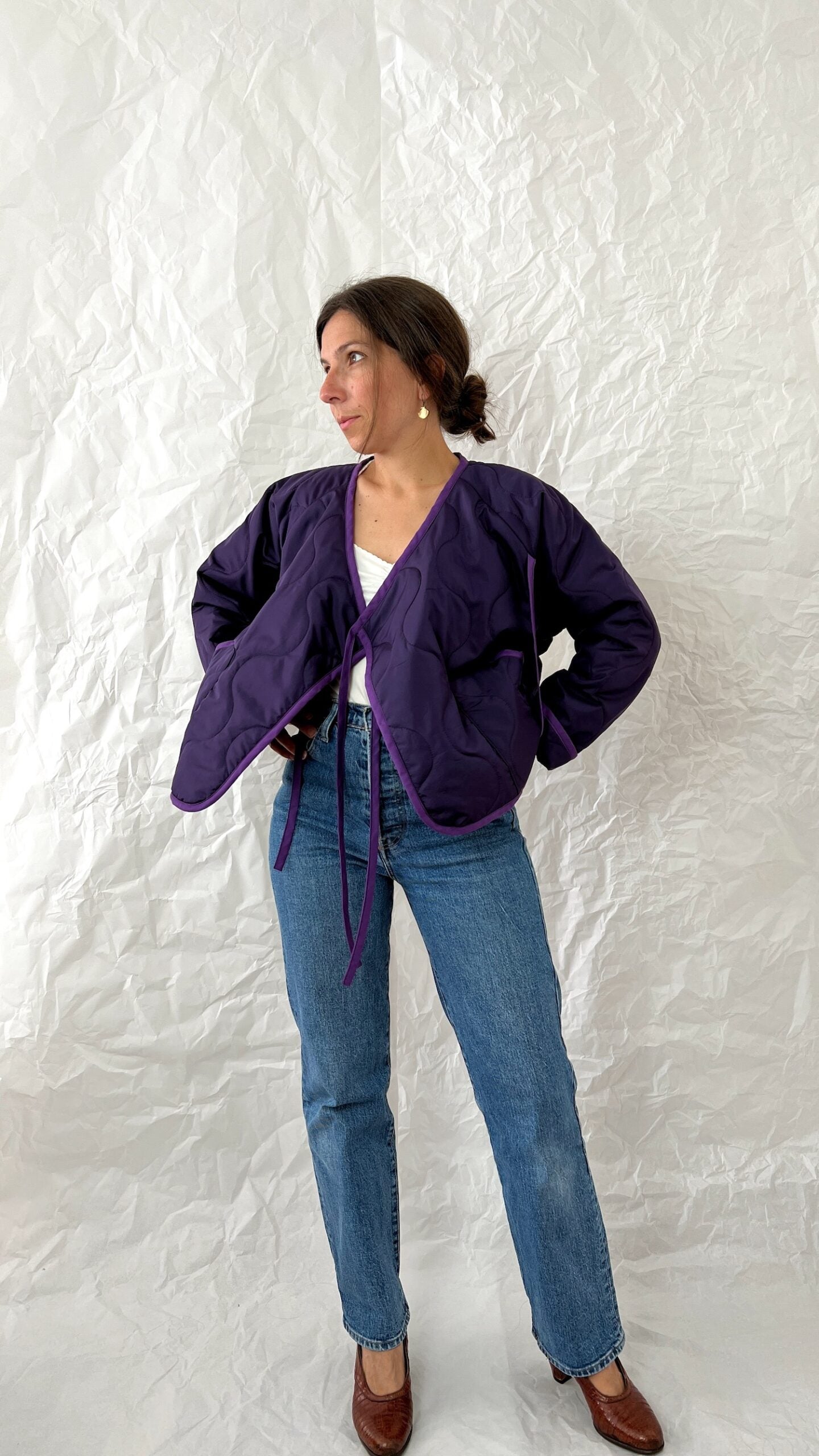 Wrap quilted jacket pattern - COQUILLAGE