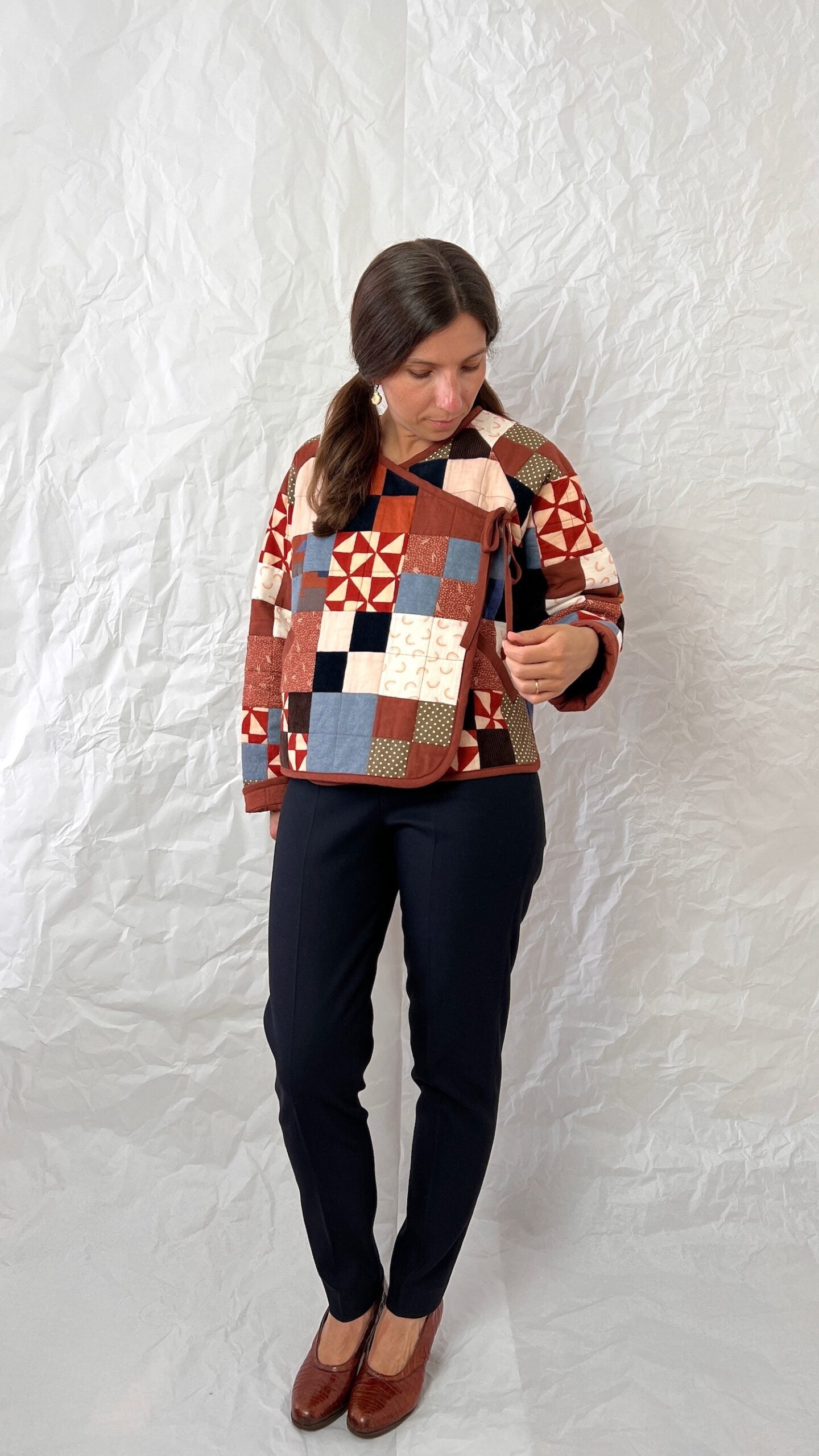 Wrap quilted jacket pattern - COQUILLAGE