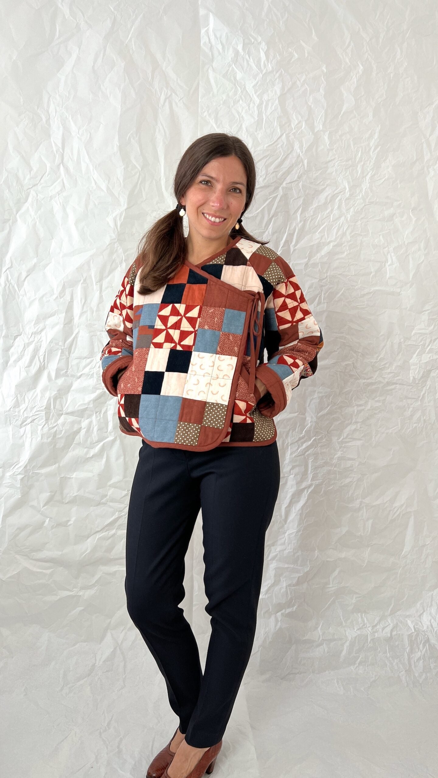 Wrap quilted jacket pattern - COQUILLAGE