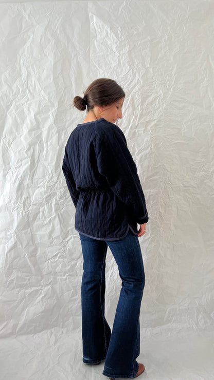 Wrap quilted jacket pattern - COQUILLAGE