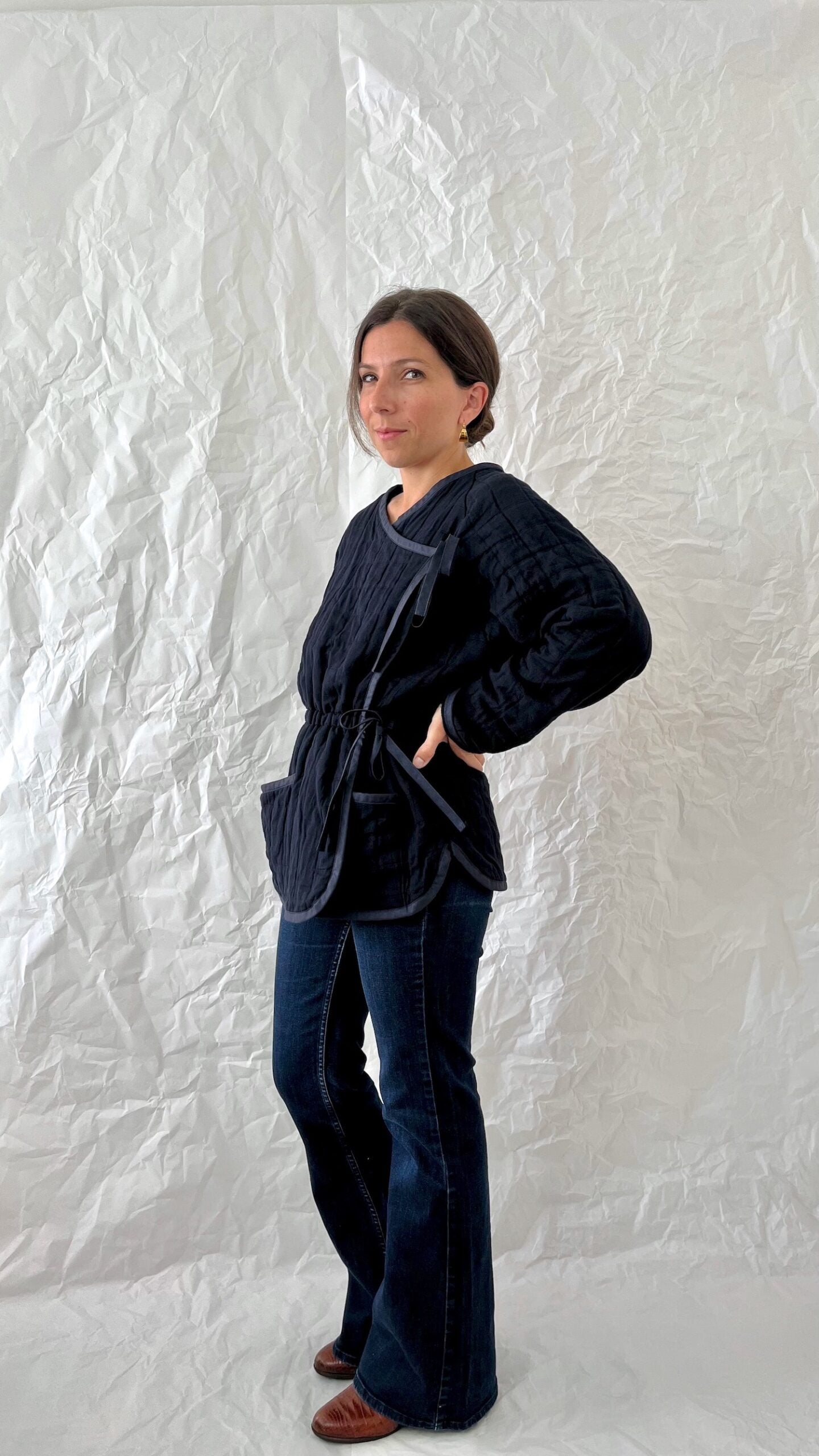 Wrap quilted jacket pattern - COQUILLAGE