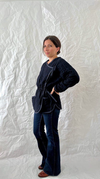 Wrap quilted jacket pattern - COQUILLAGE