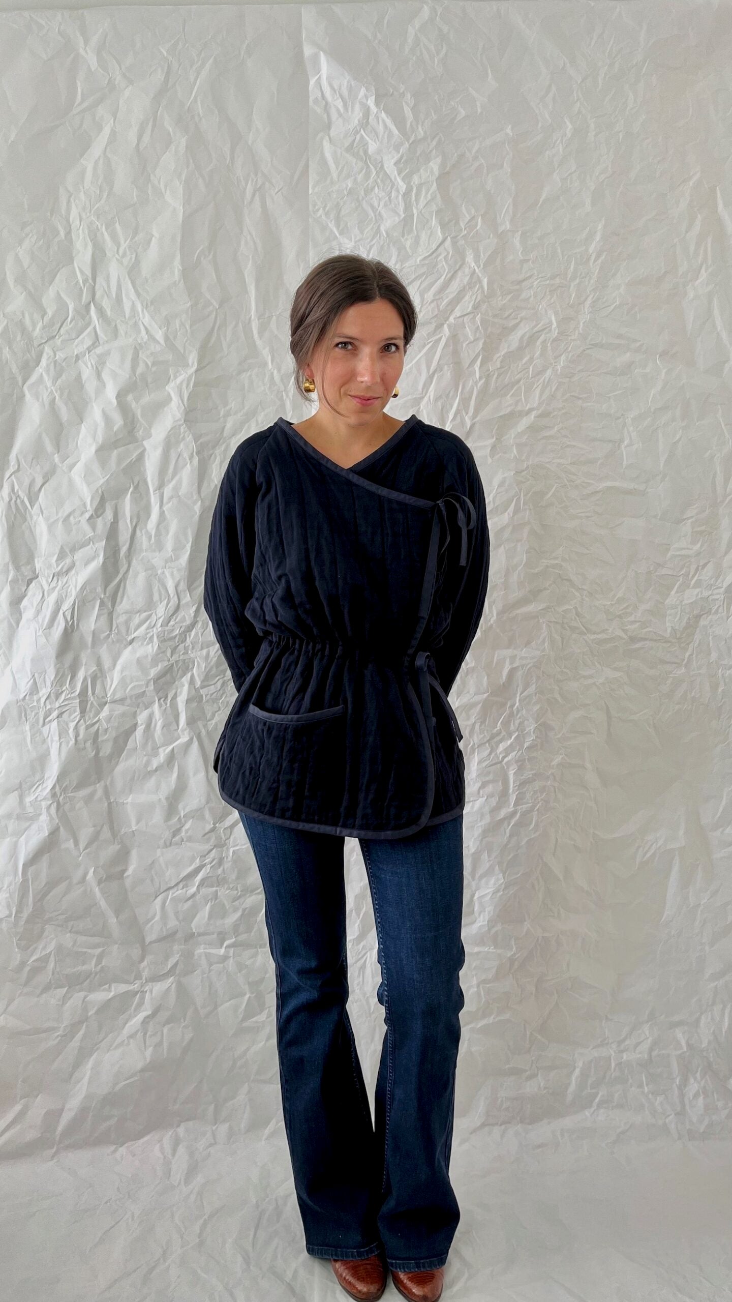 Wrap quilted jacket pattern - COQUILLAGE