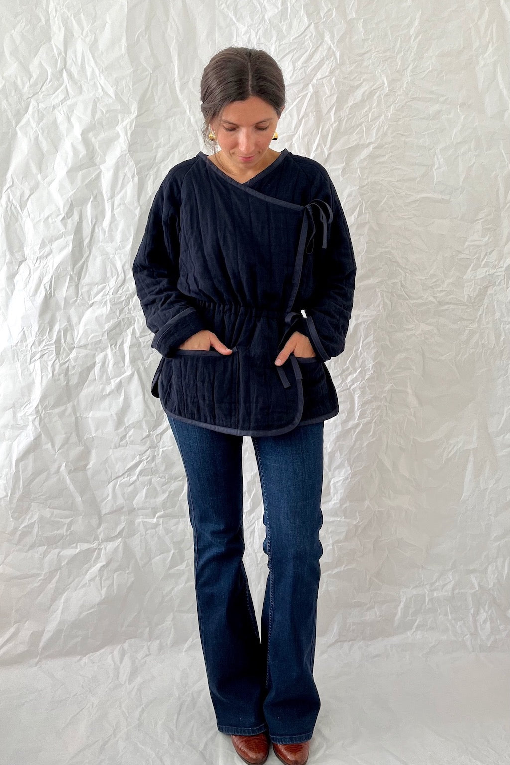 Wrap quilted jacket pattern - COQUILLAGE