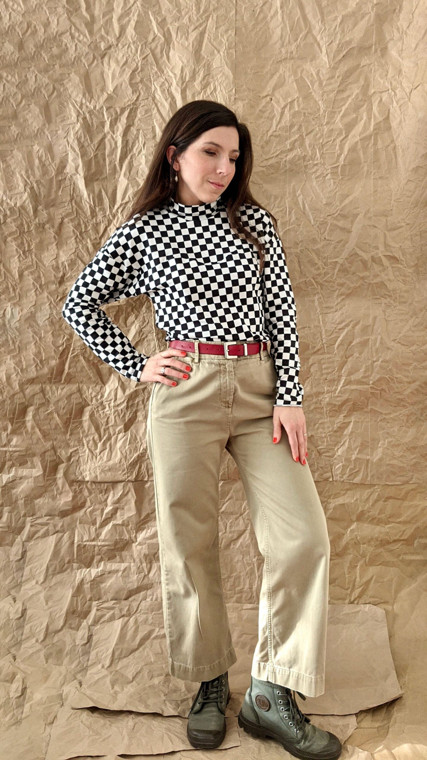 High neck long bat sleeved top pattern - VAGUE