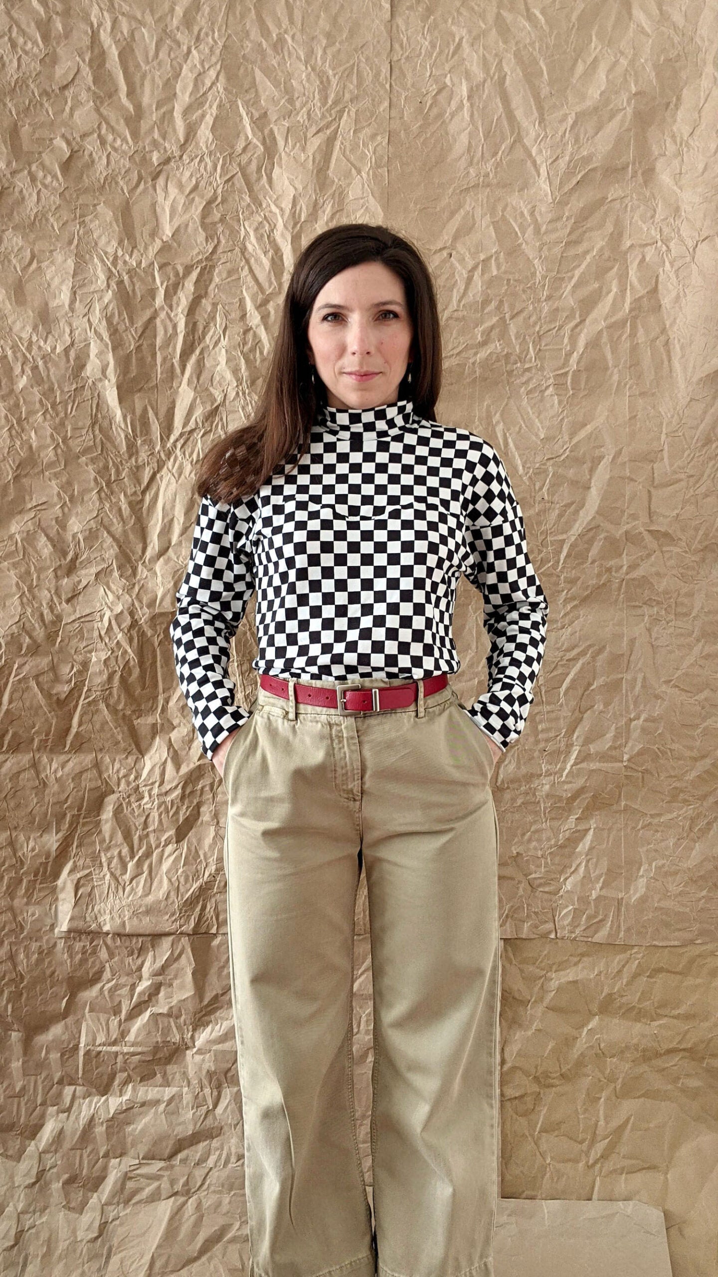 High neck long bat sleeved top pattern - VAGUE