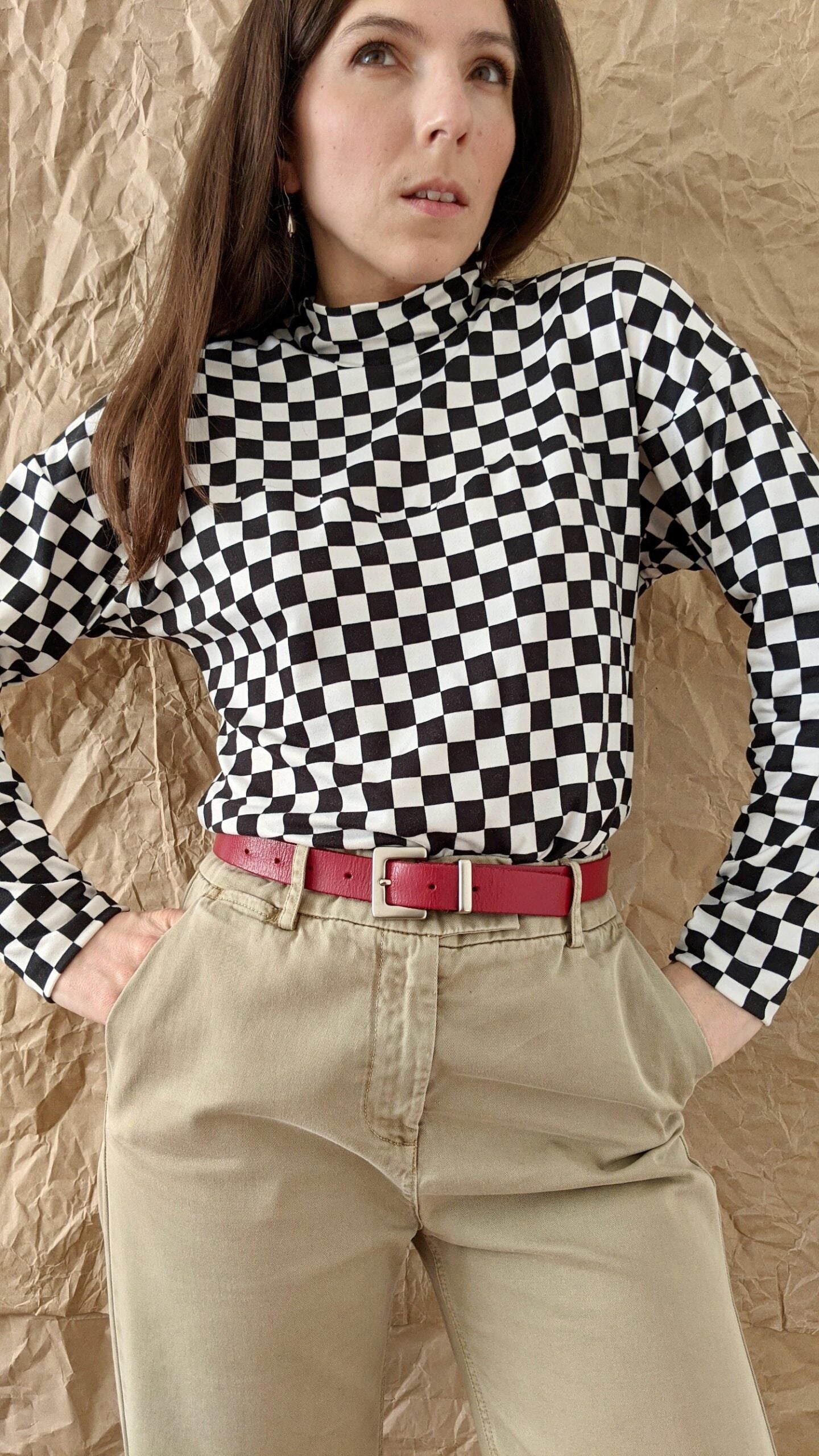 High neck long bat sleeved top pattern - VAGUE