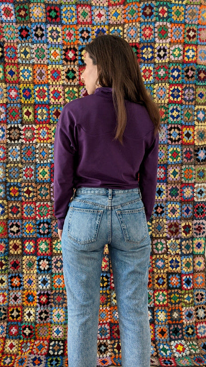 High neck long bat sleeved top pattern - VAGUE