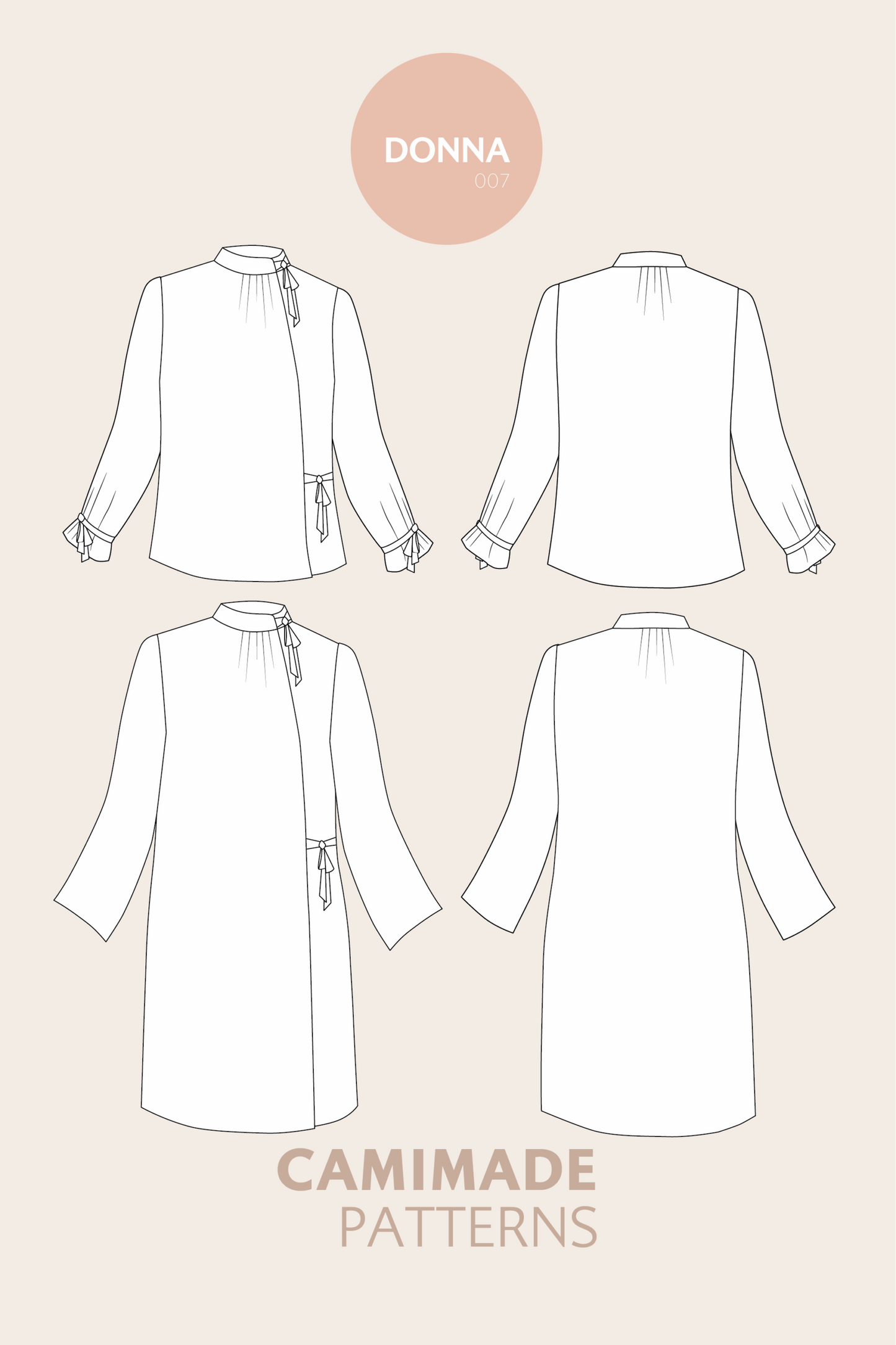 Blouse and dress pattern - DONNA