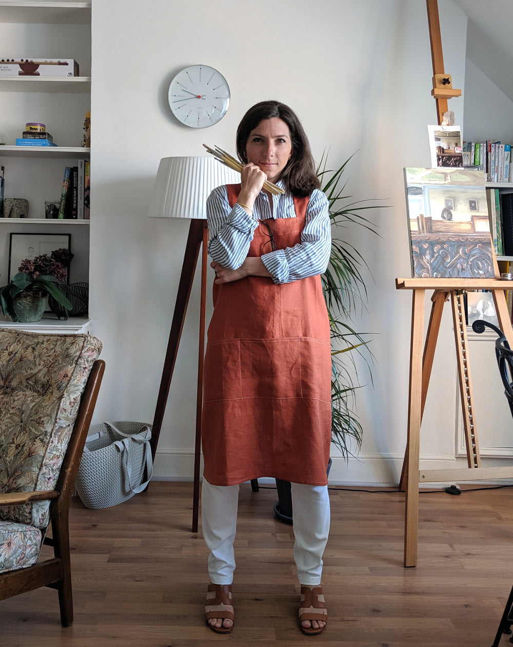 Cross-back apron pattern - DUST – Camimade