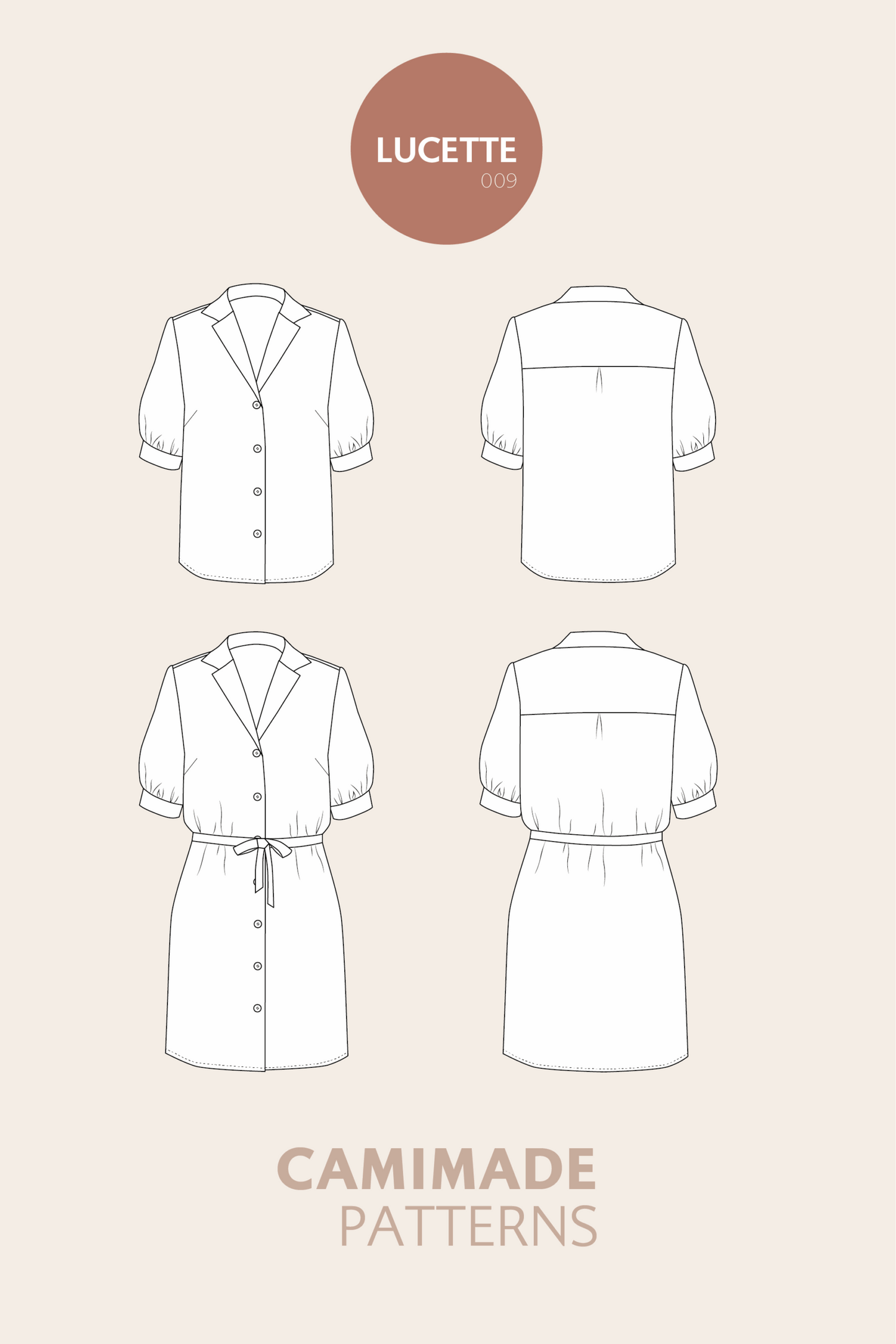 Blouse and dress pattern - LUCETTE