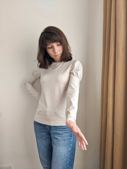 Balloon sleeve shirt - NUAGE