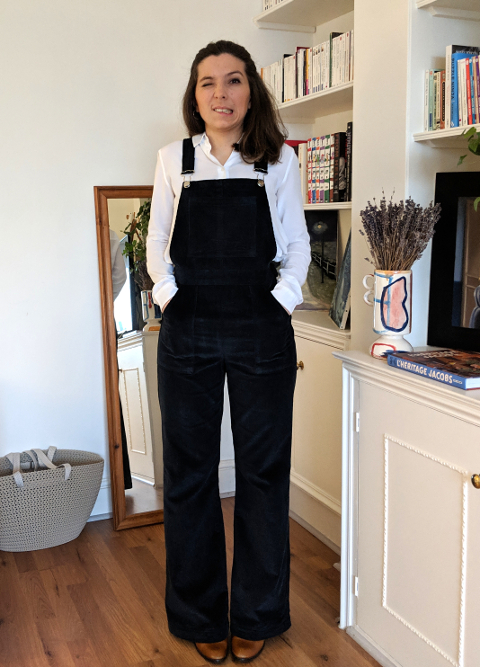 Black best sale corduroy dungarees