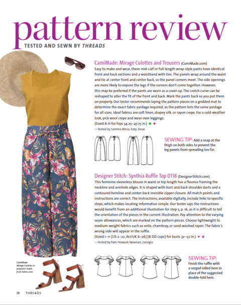 Culottes and trousers pattern - MIRAGE - CAMIMADE