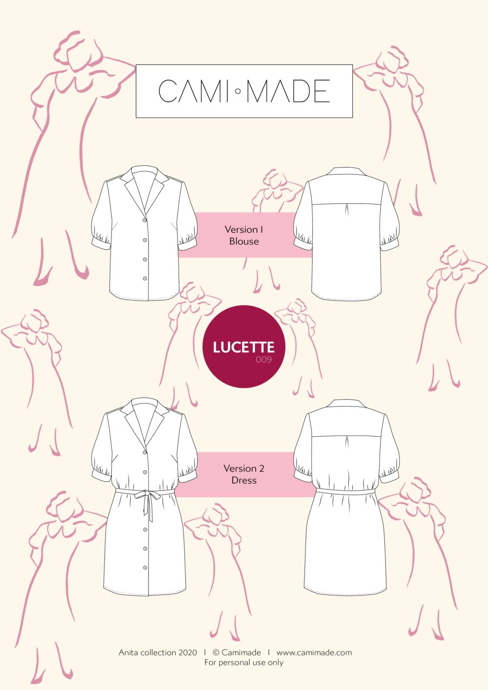 Lucette blouse front page
