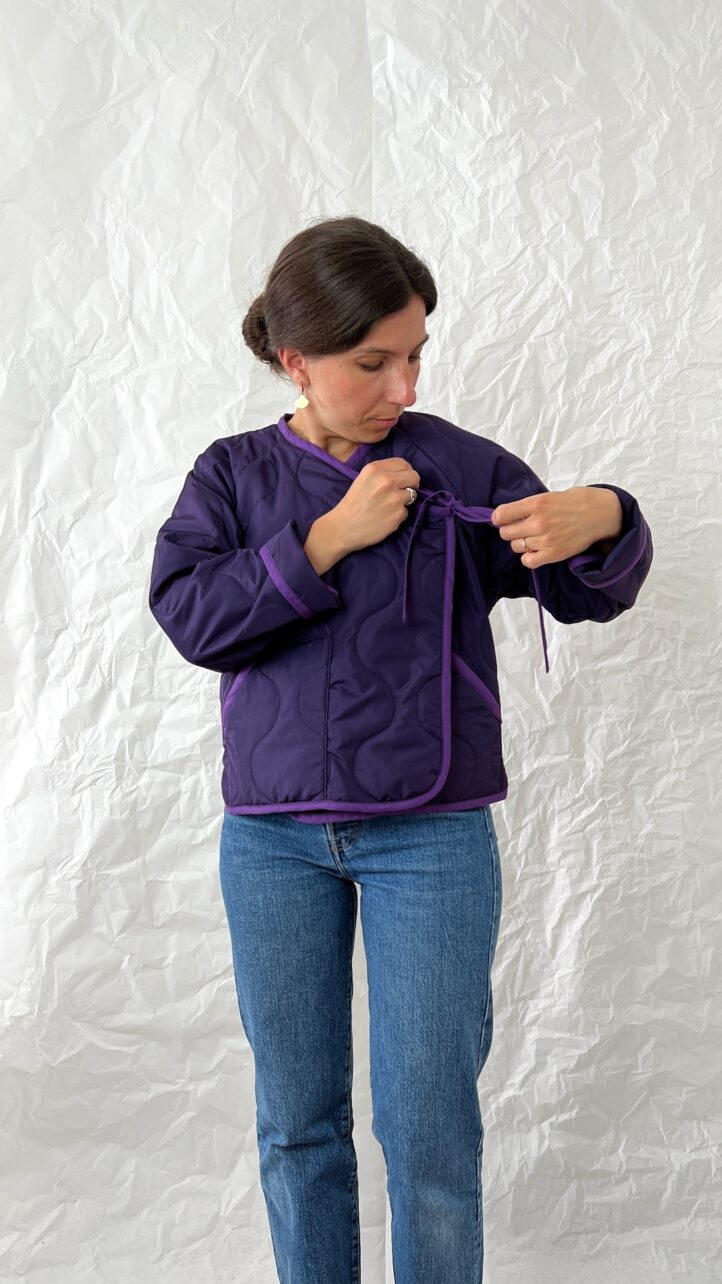 Wrap quilted jacket pattern COQUILLAGE CAMIMADE